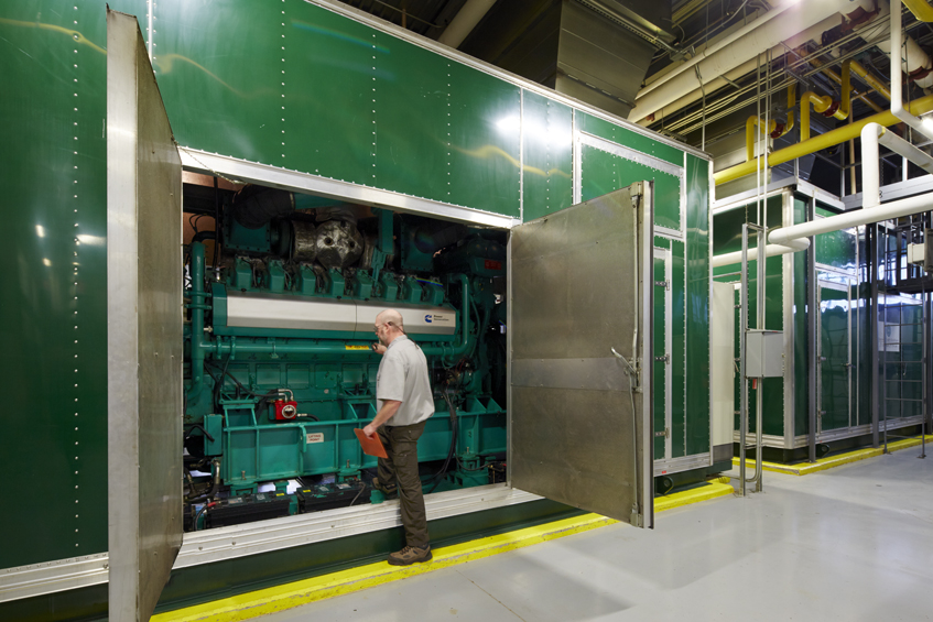 Engine inspection at Burrstone Energy Center